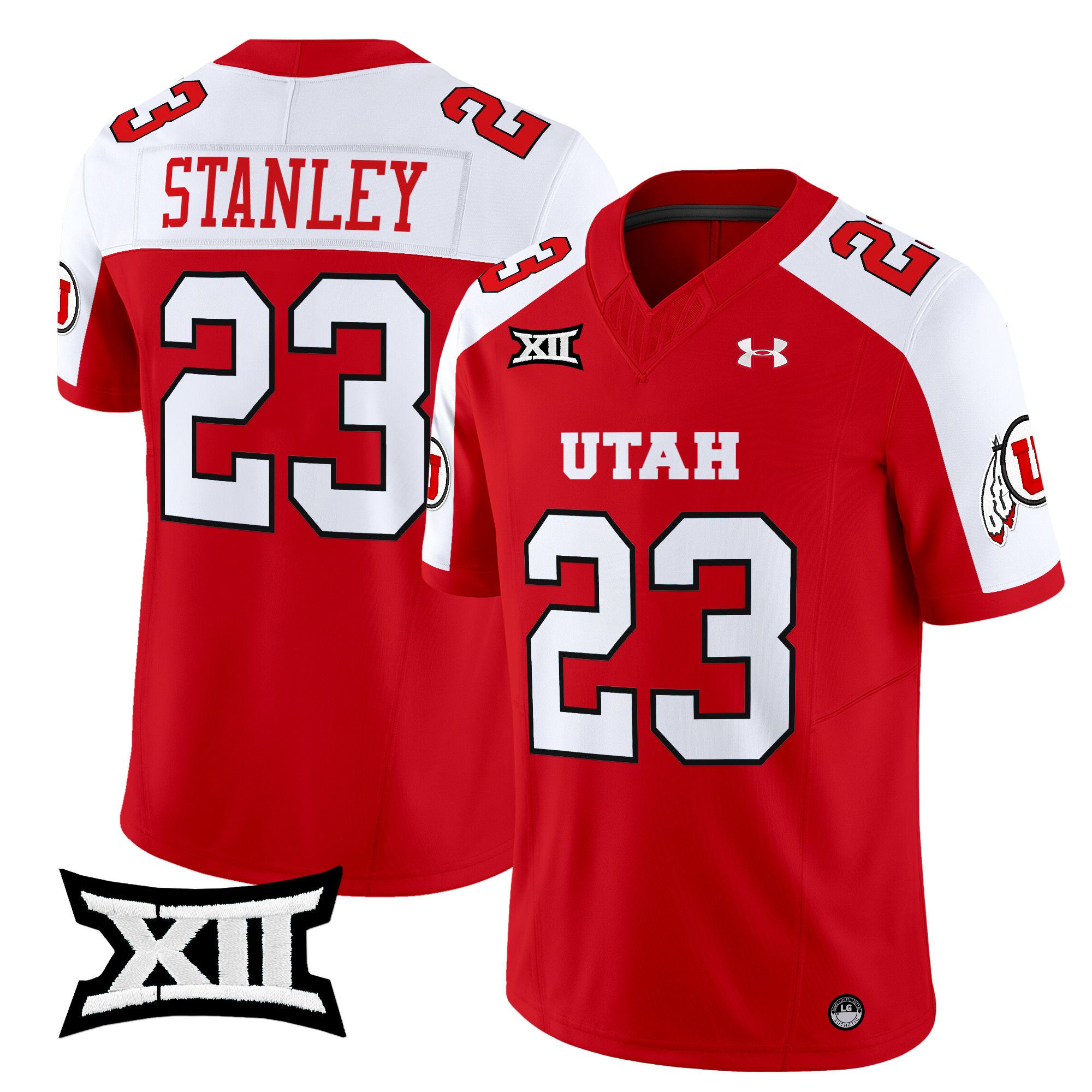 Men Utah Utes 23 Stanley Red 2024 Vapor Limited NCAA Jersey style 1